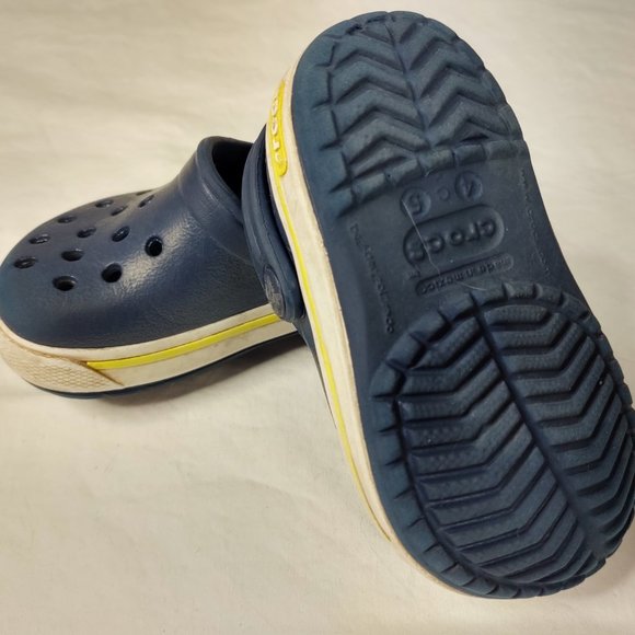 Toddler Baby Crocs Sandals 4 / 5 Blue White - Picture 4 of 6
